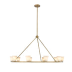 Ironstone Alabaster Chandelier — additional product view, carved stone shades on a decorative metal frame (view 4)