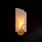 Jonah Alabaster Wall Lamp — additional product view, a stone diffuser with an uneven broken-edge outline (view 5)