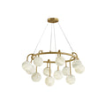 Maytoni Chandelier — full fixture profile, nine stone spheres in a suspended chandelier arrangement (view 1)