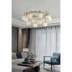 Maytoni Chandelier — additional product view, nine stone spheres in a suspended chandelier arrangement (view 5)