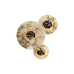 Median Combination Alabaster Wall Lamp — full fixture profile, stone lighting elements combined on a wall mount (view 1)