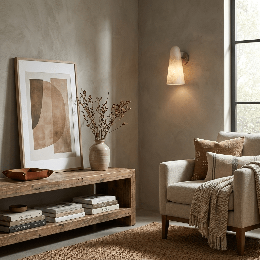 Mira Solo Alabaster Cone Wall Sconce — additional product view, a tapered stone shade on a compact wall mount (view 5)