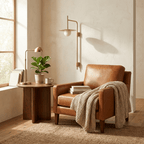 Nivara Long Arm Alabaster Wall Sconce — additional product view, a stone globe carried by an elongated metal frame (view 5)