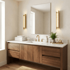 Nivora Alabaster Linear Wall Sconce — additional product view, a slender stone diffuser within a linear aluminum frame (view 4)
