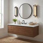 Nivora Alabaster Linear Wall Sconce — additional product view, a slender stone diffuser within a linear aluminum frame (view 5)