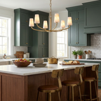 Osier Alabaster Chandelier — additional product view, six stone cone shades on interwoven curved arms (view 3)