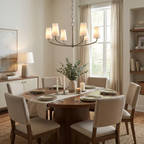 Osier Alabaster Chandelier — additional product view, six stone cone shades on interwoven curved arms (view 4)