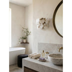 Riviera Alabaster Wall Lamp — additional product view, an irregular stone diffuser on a wall-mounted frame (view 4)