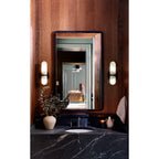 Salon Alabaster Wall Lamp — additional product view, a rounded cylindrical stone shade on a compact wall frame (view 4)