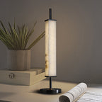 Serano Alabaster Table Lamp — additional product view, a stone shade with clean, restrained lamp hardware (view 3)