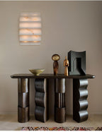 Serra Tiered Alabaster Sconce — additional product view, stone panels layered in gently curved tiers (view 3)