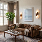 Sleeve Alabaster Wall Sconce — additional product view, slender stone columns cinched by central metal sleeves (view 5)