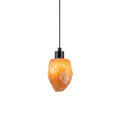 Solstice Nugget Alabaster Pendant Lamp — full fixture profile, a rough-textured stone shade suspended as a small pendant (view 1)
