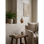 Solstice Nugget Alabaster Pendant Lamp — additional product view, a rough-textured stone shade suspended as a small pendant (view 4)