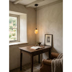 Solstice Nugget Alabaster Pendant Lamp — additional product view, a rough-textured stone shade suspended as a small pendant (view 5)