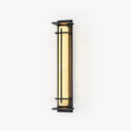 Square Outdoor Alabaster Wall Light — full fixture profile, a square resin diffuser with stainless steel fittings (view 1)