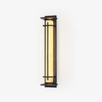 Square Outdoor Alabaster Wall Light — full fixture profile, a square resin diffuser with stainless steel fittings (view 1)