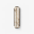 Talvenne Alabaster Panel Wall Sconce — full fixture profile, a tall stone panel with a rounded central channel (view 1)