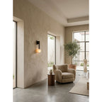Thalorien Wall Sconce — additional product view, a stone globe with antique bronze fittings (view 3)