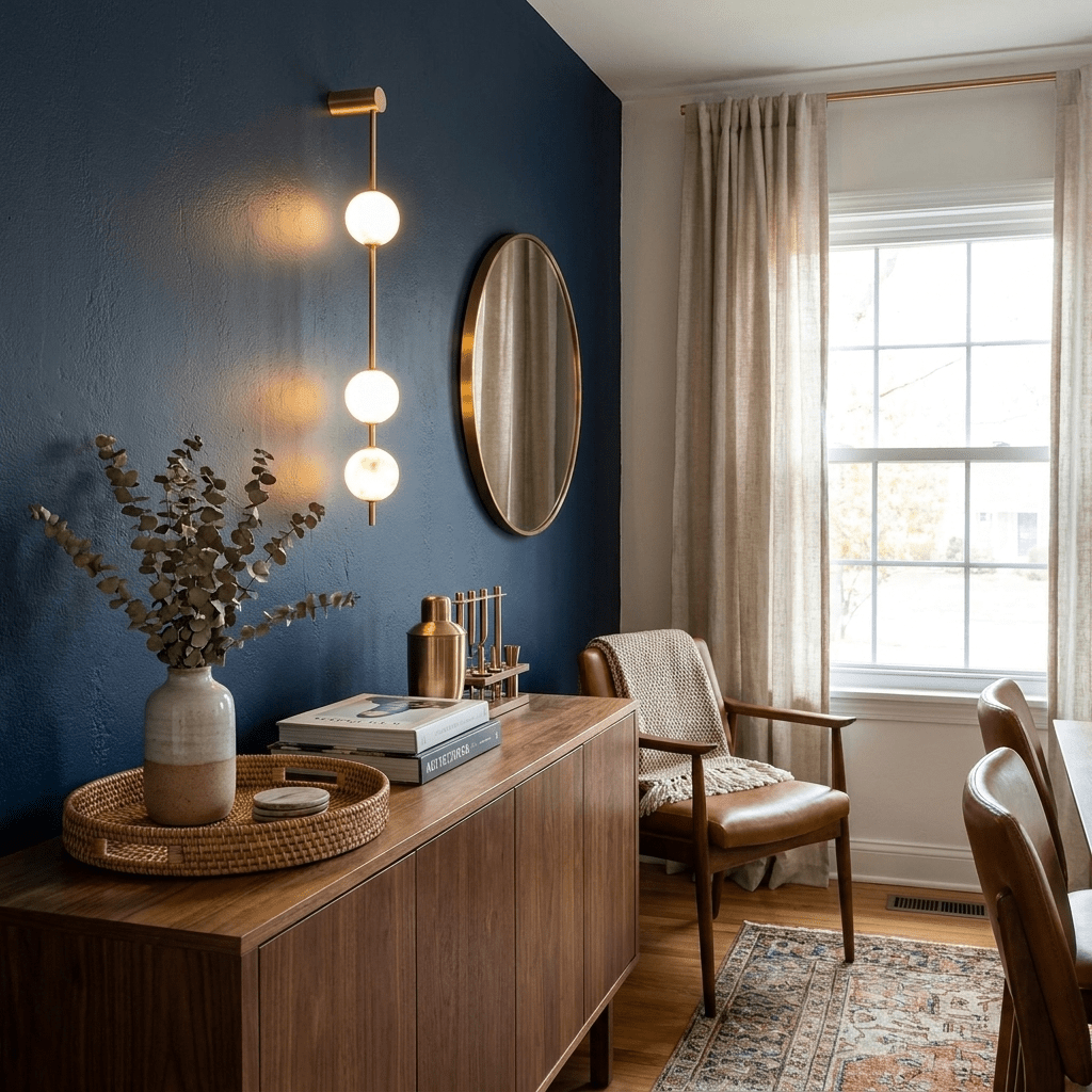 Vertical Alabaster Orb Wall Sconce — additional product view, stone spheres arranged along a slender vertical frame (view 4)