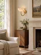 Virelle Alabaster Bowl Wall Sconce — additional product view, an upward-facing stone bowl on a U-shaped arm (view 5)