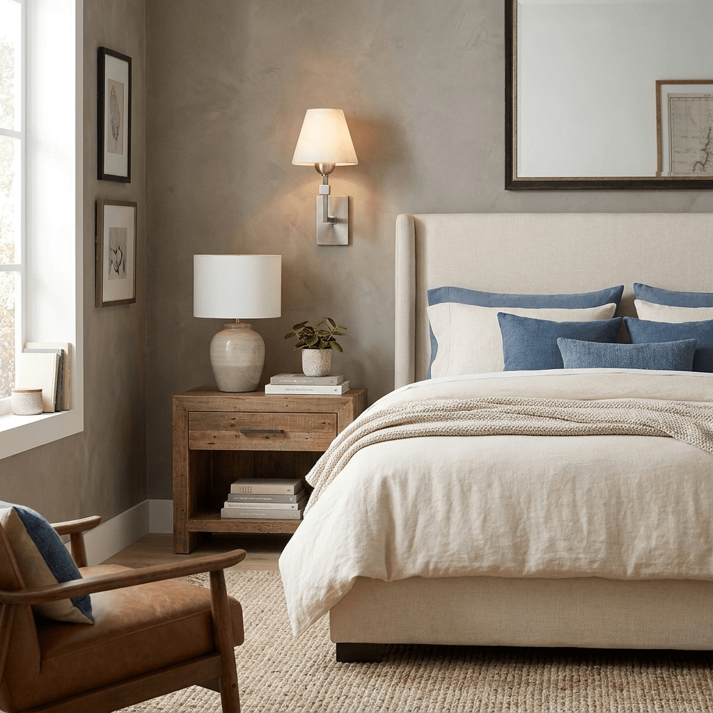 Virelle Alabaster Tapered Wall Sconce — additional product view, a tapered stone shade on a stepped geometric wall arm (view 4)