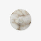 Yunhua Alabaster Wall Lamp — full fixture profile, a smooth stone wall diffuser with a cloudy surface pattern (view 1)