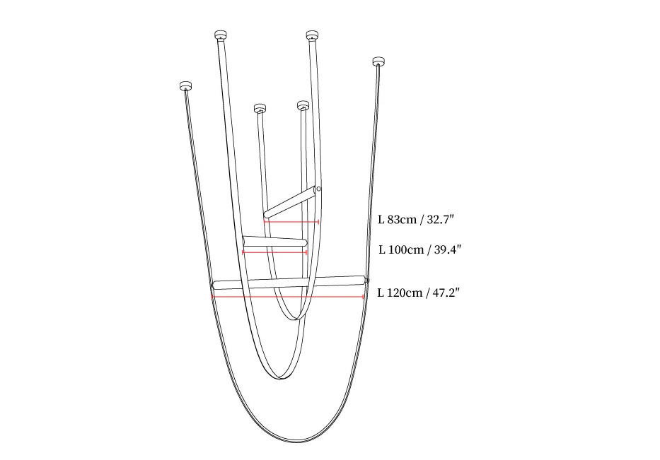 Modern Alabaster Leather Sling Linear Pendant 1, 3 or 5 Bars for ...
