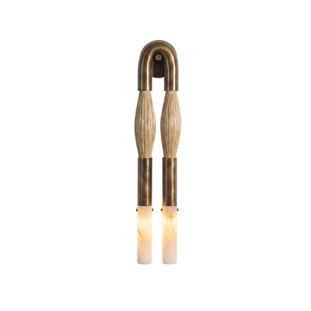 Equivelle Horsehair Alabaster Twin Wall Sconce – Bling Lighting Studio