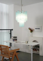 Blue Murano Glass Tube Chandelier product image