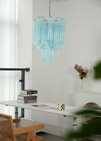 Blue Murano Glass Tube Chandelier product image