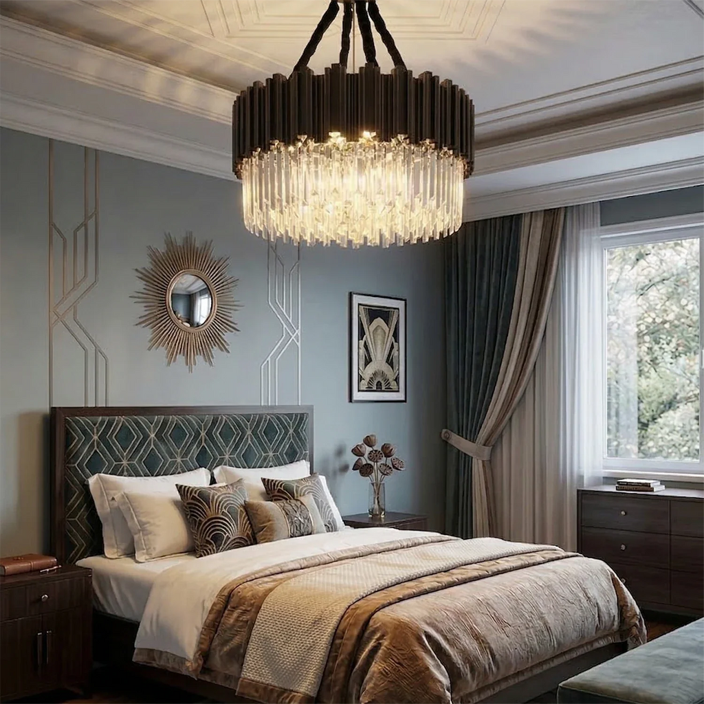 Bourbons Alphonsus Crystal Chandelier by Bling Lighting Studio