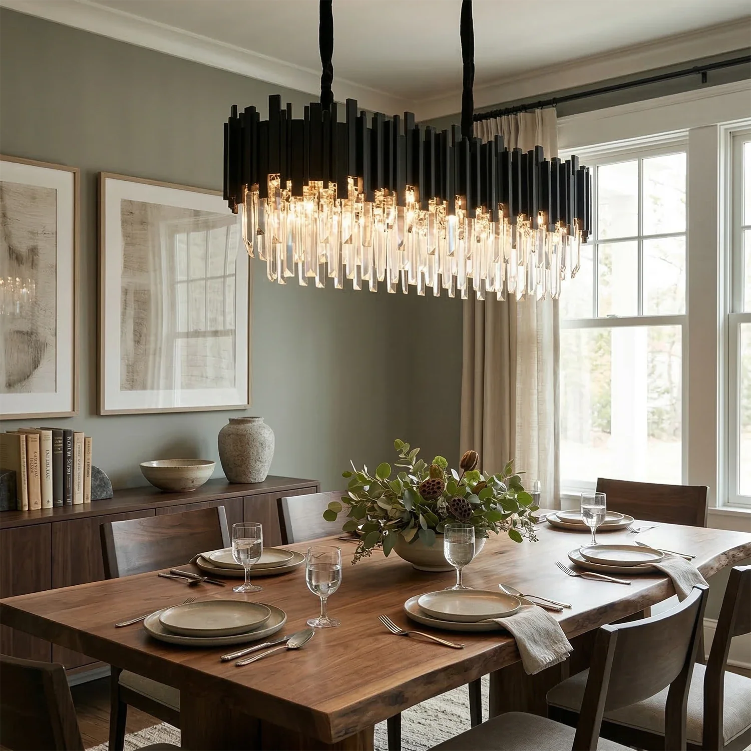 Bourbons Alphonsus Crystal Chandelier by Bling Lighting Studio