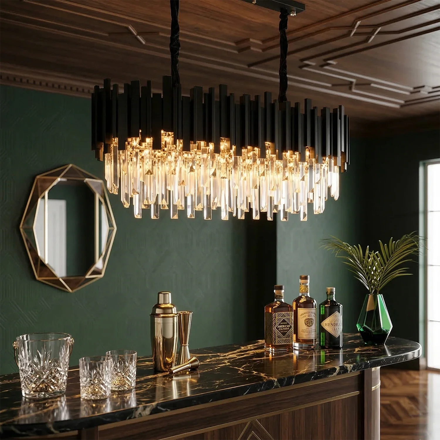 Bourbons Alphonsus Crystal Chandelier by Bling Lighting Studio