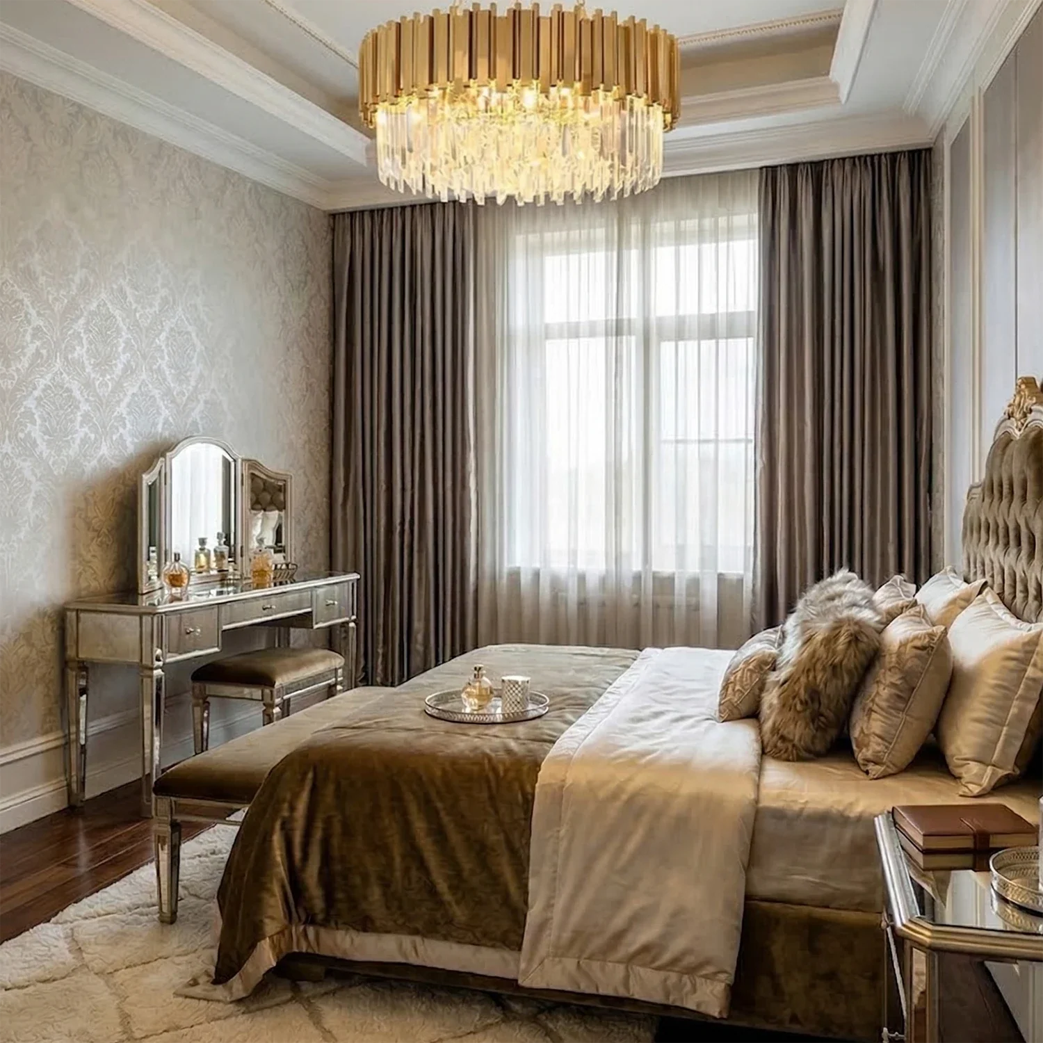 Bourbons Alphonsus Crystal Chandelier by Bling Lighting Studio