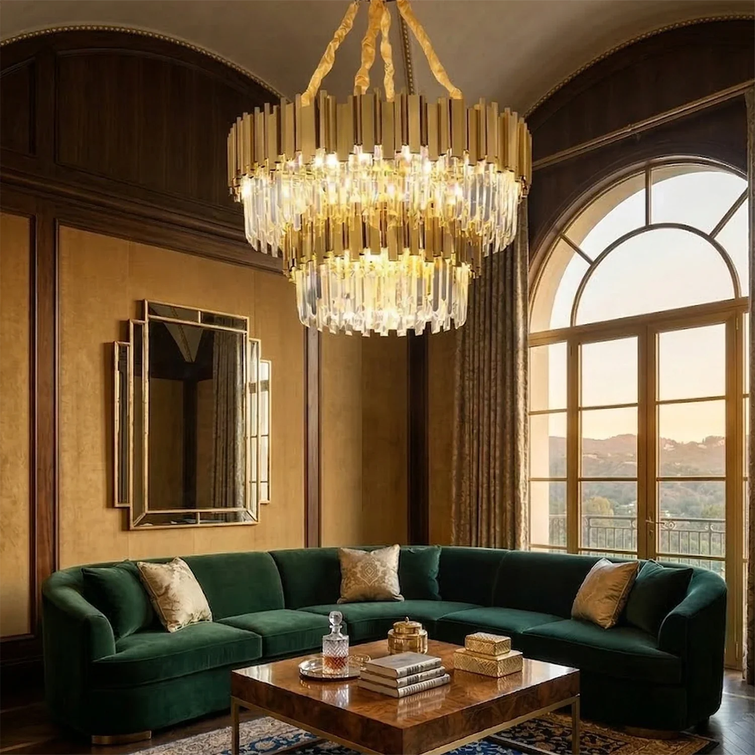 Bourbons Alphonsus Crystal Chandelier by Bling Lighting Studio