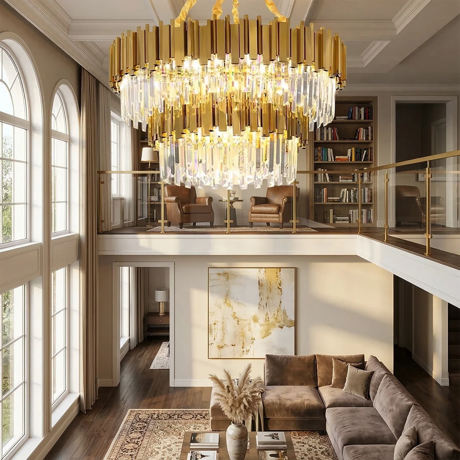 Bourbons Alphonsus Crystal Chandelier by Bling Lighting Studio