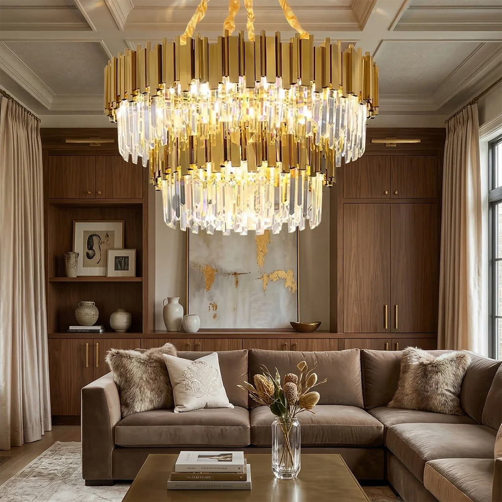 Bourbons Alphonsus Crystal Chandelier by Bling Lighting Studio