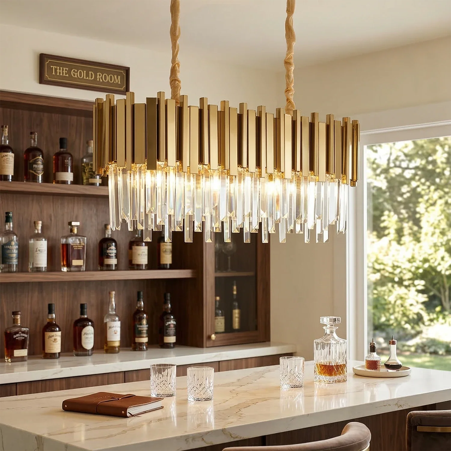 Bourbons Alphonsus Crystal Chandelier by Bling Lighting Studio