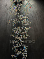 Branch Flower Crystal Chandelier for High Ceilings colorful crystal branch view 01