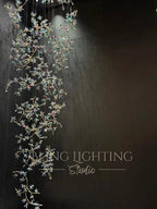 Branch Flower Crystal Chandelier for High Ceilings colorful crystal branch view 02