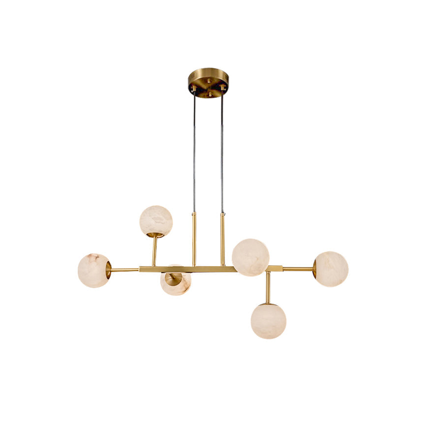 Branched Alabaster Globe Chandelier, product view 1