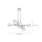 Branched Alabaster Globe Chandelier, product view 4