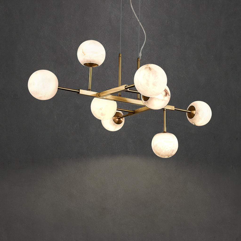 Branched Alabaster Globe Chandelier, product view 5