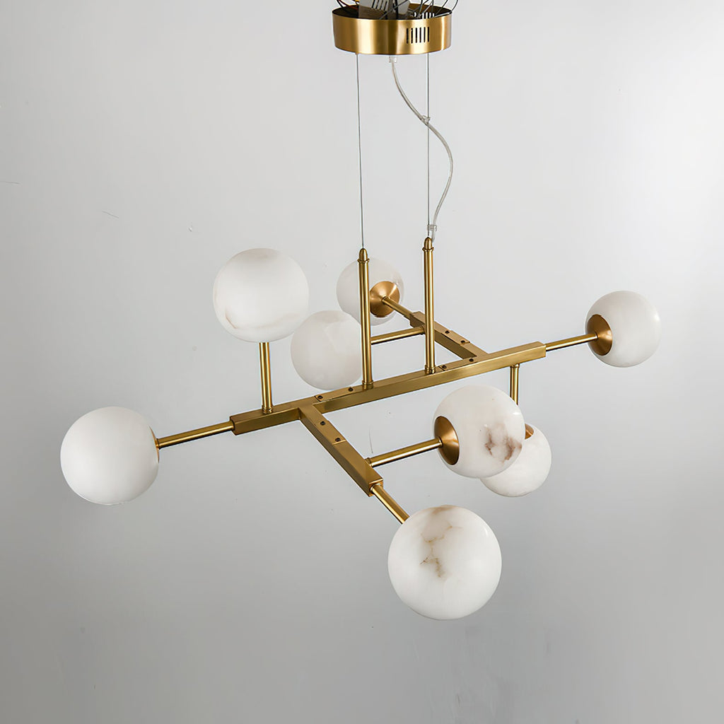 Branched Alabaster Globe Chandelier, product view 6