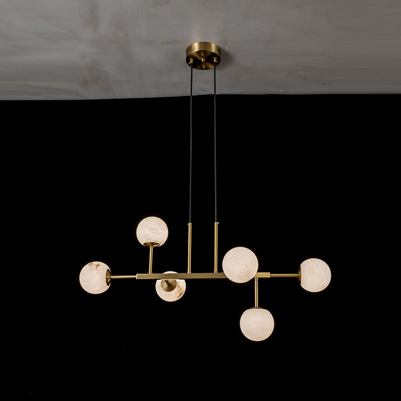 Branched Alabaster Globe Chandelier, product view 7