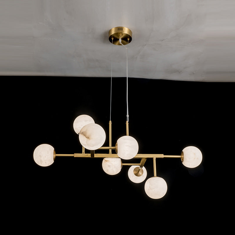 Branched Alabaster Globe Chandelier, product view 8