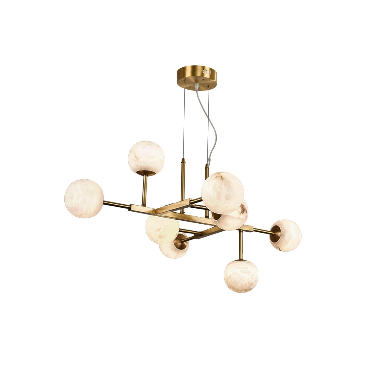 Branched Alabaster Globe Chandelier, product view 9