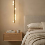 Brass Glass Drop Chandelier