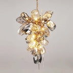 Britannica vertical glass chandelier front view